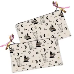 Kosmetická taška MINI – malá látková taštička s potiskem Lišky 