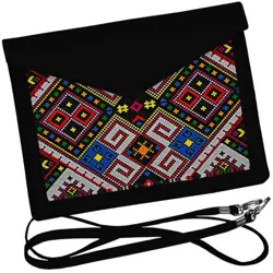 Dámský klutch konvert – elegantní sametová kabelka s potiskem Ornament