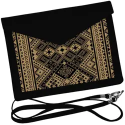 Dámský klutch konvert – elegantní sametová kabelka s potiskem Ornament