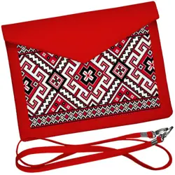 Dámský klutch konvert – elegantní sametová kabelka s potiskem Ornament