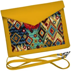 Dámský klutch konvert – elegantní sametová kabelka s potiskem Ornament