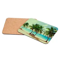 Korková podložka 25 × 19 cm – palmy