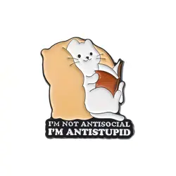 Smaltovaný pin i'm antistupid