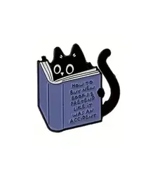 Pin – How to buy new books  Černá kočka