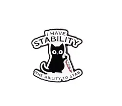 Pin – "Stability"  Černá kočka 