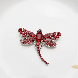 Brož Vážka červená – 5,1 × 6,1 cm