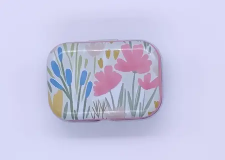 Plechová krabička Květiny Růžové 