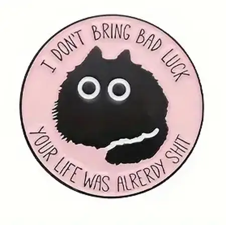 Odznak Kočka luck smaltovaný připínáček