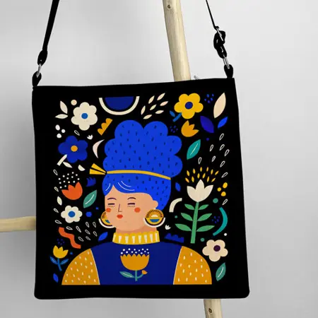 Kabelka Taystra Dívka s modrými vlasy