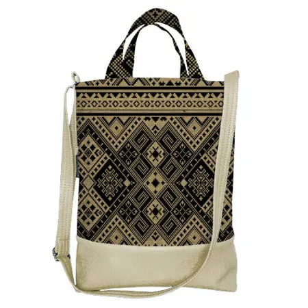 Kabelka city vzor Tmavý