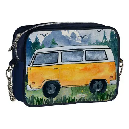 Kabelka na řetízku Cherie Žlutá dodávka