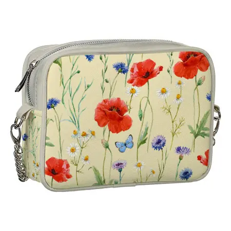 Kabelka na řetízku Cherie Vlčí máky a chrpy