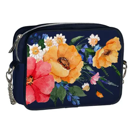 Kabelka na řetízku Cherie Zářivě barevné květy