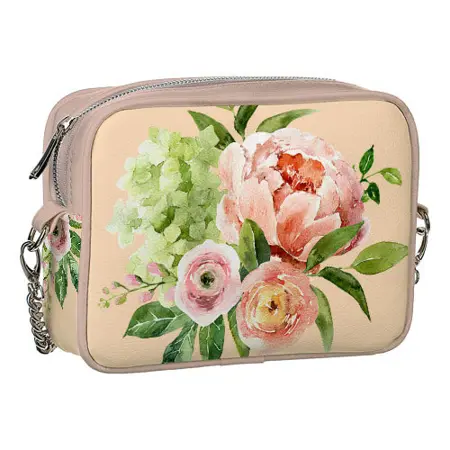 Kabelka na řetízku Cherie Jemné květinové aranžmá