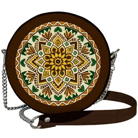 Kabelka tablet Ornament na hnědém pozadí