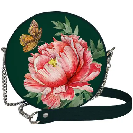 Kabelka tablet Pivoňka a motýl