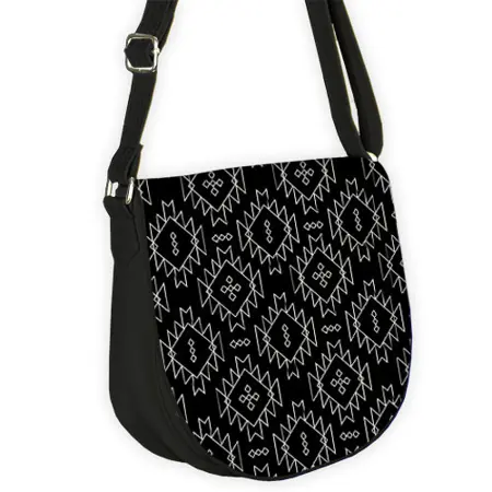 Kabelka saddle  Tmavý ornament