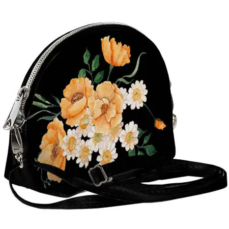 Mini kabelka  Coquette Žluté a bílé květy