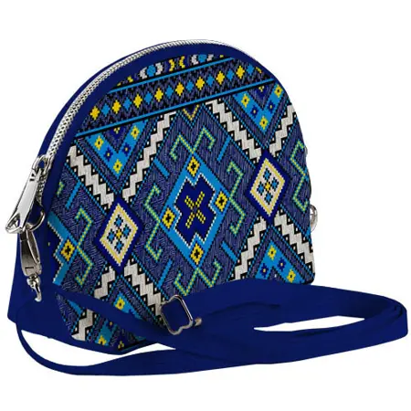 Mini kabelka  Coquette modrý ornament