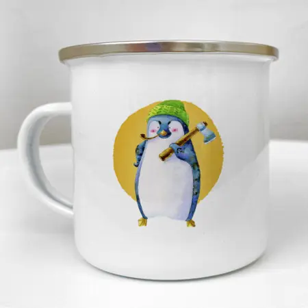 Smaltovaný hrnek Camper  Moudrý, silný, něžný