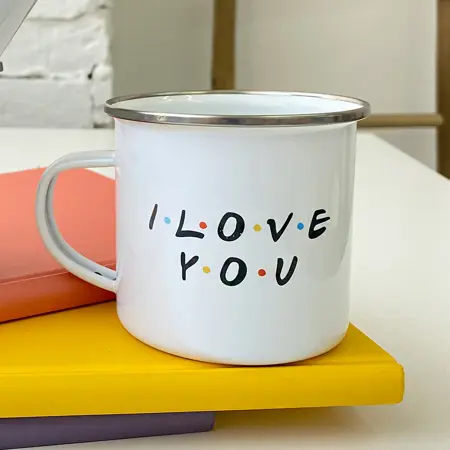 Smaltovaný hrnek Camper  I love you