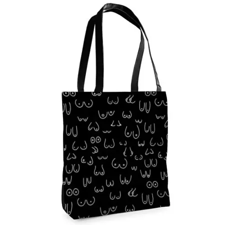 Textilní taška Tenderness Prsa – stylový shopper na zip