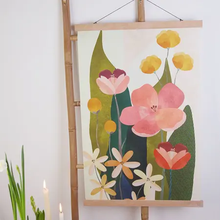 Látkový plakát na zeď Jaro kvete light