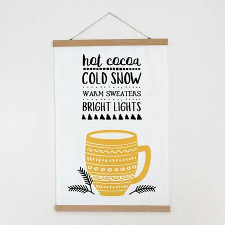 Látkový plakát na zeď  Hot cocoa