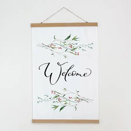 Látkový plakát na zeď Welcome