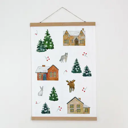 Látkový plakát na zeď Zima