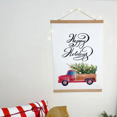 Látkový plakát na zeď  Happy holidays