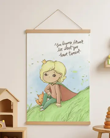 Látkový plakát na zeď Malý princ