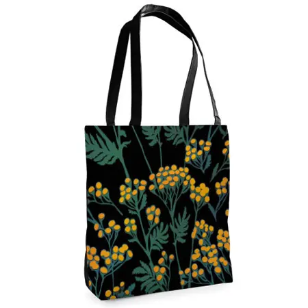 Textilní taška Tenderness Žluté květy – stylový shopper na zip