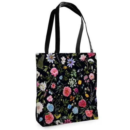 Textilní taška Tenderness Polní květiny – stylový shopper na zip