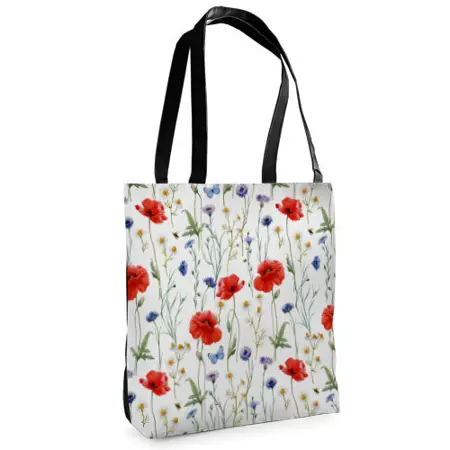 Textilní taška Tenderness Vlčí máky – stylový shopper na zip