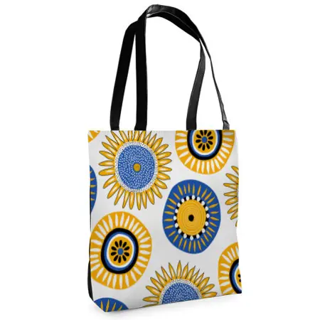 Textilní taška Tenderness Slunečnice – stylový shopper na zip