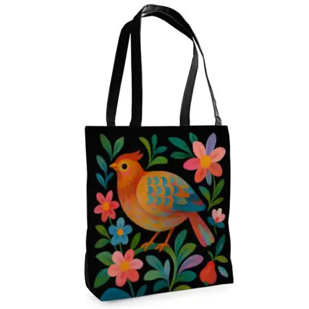 Textilní taška Tenderness Světlý pták – stylový shopper na zip