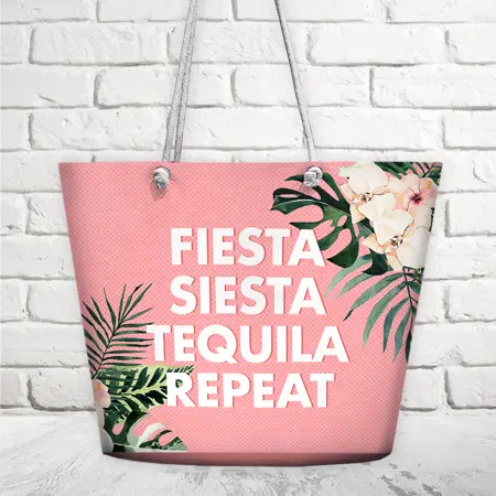 Plážová taška Malibu Fiesta siesta tequila repeat