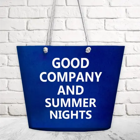 Plážová taška Malibu  Good company and summer nights