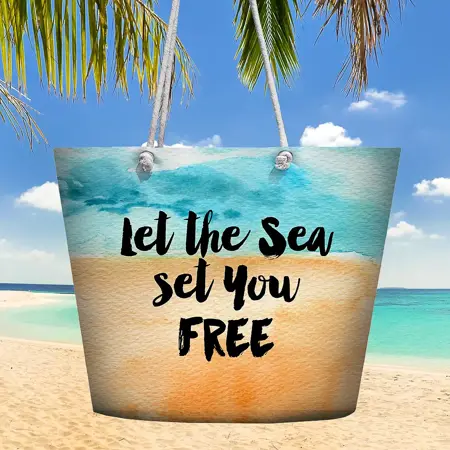 Plážová taška Malibu  Let the sea set you free