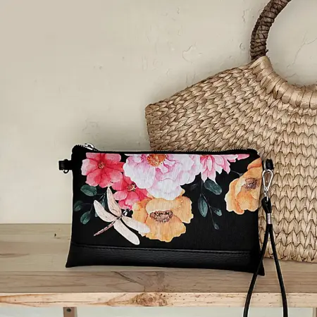 Malá kabelka přes rameno Hmyz v květinách