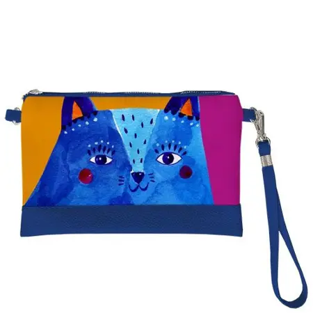 Malá kabelka přes rameno Modrá kočka
