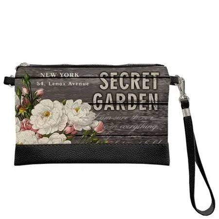 Malá kabelka přes rameno Tajná zahrada, bílý květ