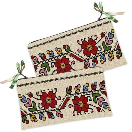 Kosmetická taška MINI – malá látková taštička s potiskem Květinový ornament