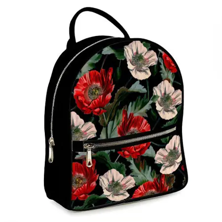 městský dámský batoh  Vlčí máky