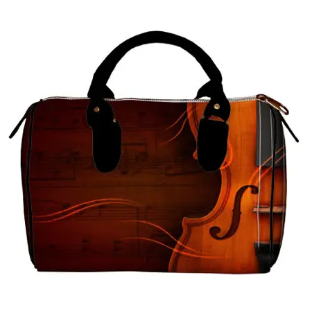 Dámská kabelka Barrel – textilní potisk Hudba