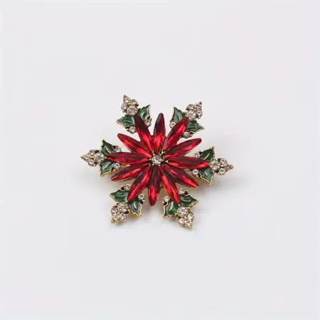 Brož – Vánoční sněhová vločka 4,1 × 4,1 cm