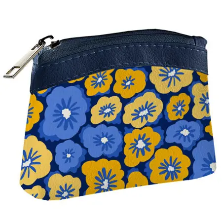 Dětská peněženka KID Žluté a modré květiny