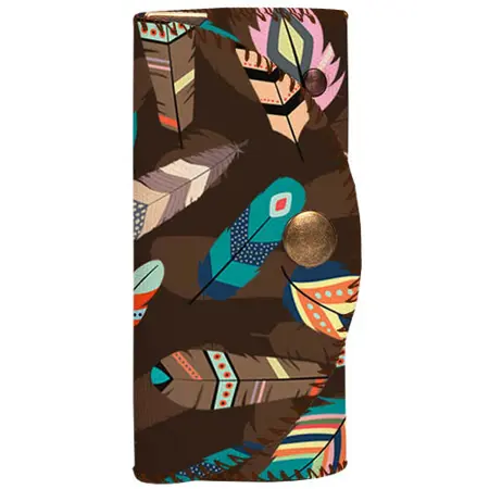 Klíčenka do kabelky – barevná kapsička na klíče s karabinkami Peří