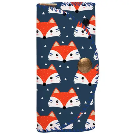 Klíčenka do kabelky – barevná kapsička na klíče s karabinkami Lišky